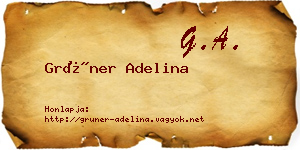 Grüner Adelina névjegykártya